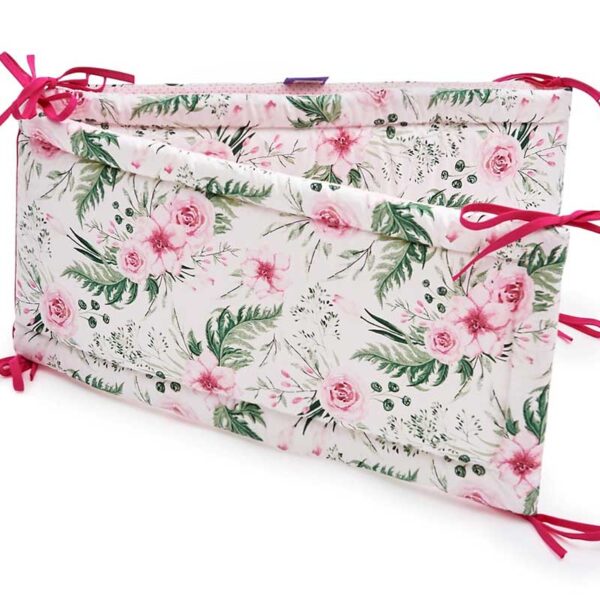 Βρεφική Πάντα κούνιας Pink Floral 180x30cm