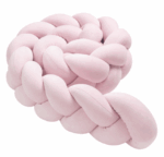 Πάντα πλεξούδα τριπλή χειροποίητη Velvet 200x18εκ Baby pink