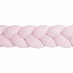 Πάντα πλεξούδα τριπλή χειροποίητη Velvet 200x18εκ Baby pink - Image 2