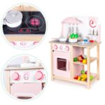 2 σε 1 ξύλινη κουζίνα, πάγκος καταστημάτων + αξεσουάρ Ecotoys - Image 7