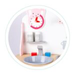 2 σε 1 ξύλινη κουζίνα, πάγκος καταστημάτων + αξεσουάρ Ecotoys - Image 6