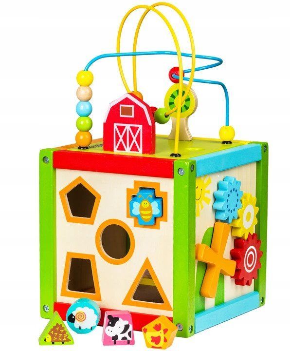 ksylinos ekpaideftikos dialogeas kyvwn Ξύλινος εκπαιδευτικός διαλογέας + μπλοκ Ecotoys - Image 1