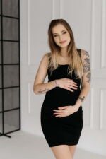 Φόρεμα Εγκυμοσύνης με κουμπιά Black - Image 2