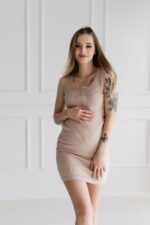 Φόρεμα Εγκυμοσύνης με κουμπιά Powder Pink