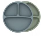 Πιάτο Σιλικόνης με Χωρίσματα Dusty Blue - Image 2