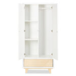 Δίφυλλη ντουλάπα Lydia Λευκό / Πεύκο - Image 2