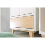 Δίφυλλη ντουλάπα Lydia Λευκό / Πεύκο - Image 3