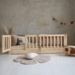 Bambi παιδικό κρεβάτι με πλακέ κάγκελο και προστατευτικό καγκελοφράχτη (πόδι 0 εκ.) - Image 3