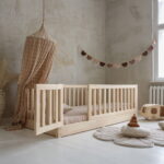 Bambi παιδικό κρεβάτι με πλακέ κάγκελο και προστατευτικό καγκελοφράχτη (πόδι 0 εκ.) - Image 8