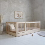 Bambi παιδικό κρεβάτι με στρογγυλό κάγκελο και προστατευτικό καγκελοφράχτη (πόδι 0 εκ.)