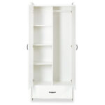 Δίφυλλη ντουλάπα Amelia Λευκή - Image 3