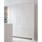 Τρίφυλλη ντουλάπα Calmo Λευκή - Image 4