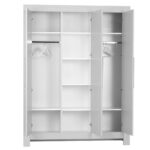 Τρίφυλλη ντουλάπα Calmo Λευκή - Image 6