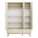 Τρίφυλλη ντουλάπα Miloo Λευκή - Image 3