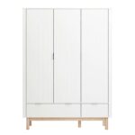 Τρίφυλλη ντουλάπα Miloo Λευκή - Image 6