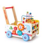 Ξύλινο καρότσι Ασθενοφόρο με τουβλάκια - Image 2