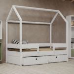 Kiddy Κρεβάτι σπιτάκι από μασίφ οξιά με αφαιρούμενη σκεπή