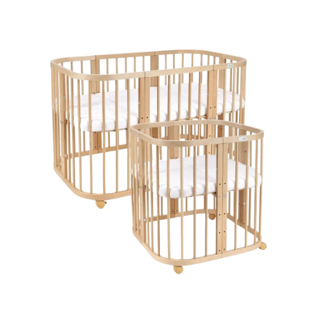 kounia 7 se 1 me likno fysiko ksilo Κούνια 7 σε 1 Φυσικό Ξύλο με δώρο τo στρώμα - Image 1