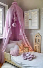 Τούλινο Canopy με πομ πον - Image 3