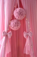 Τούλινο Canopy με πομ πον - Image 8