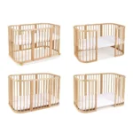 Κούνια 7 σε 1 Φυσικό Ξύλο με δώρο τo στρώμα - Image 9