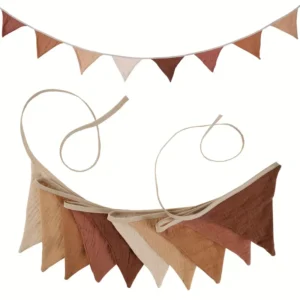 Γιρλάντα με σημαιάκια Καφέ