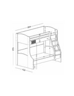 ALEGRA - Ημίδιπλη Κουκέτα με συρόμενο έξτρα κρεβάτι - Image 2