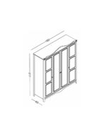 Τετράφυλλη ντουλάπα Alya - Image 6