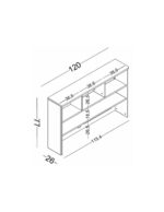 Γραφείο Marine Blue με ράφια - Image 3