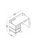 Γραφείο Marine Blue με ράφια - Image 6