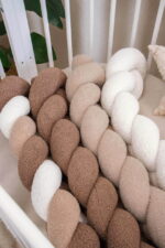 Πάντα πλεξούδα τριπλή χειροποίητη Boucle 200x18εκ. Beige - Image 2