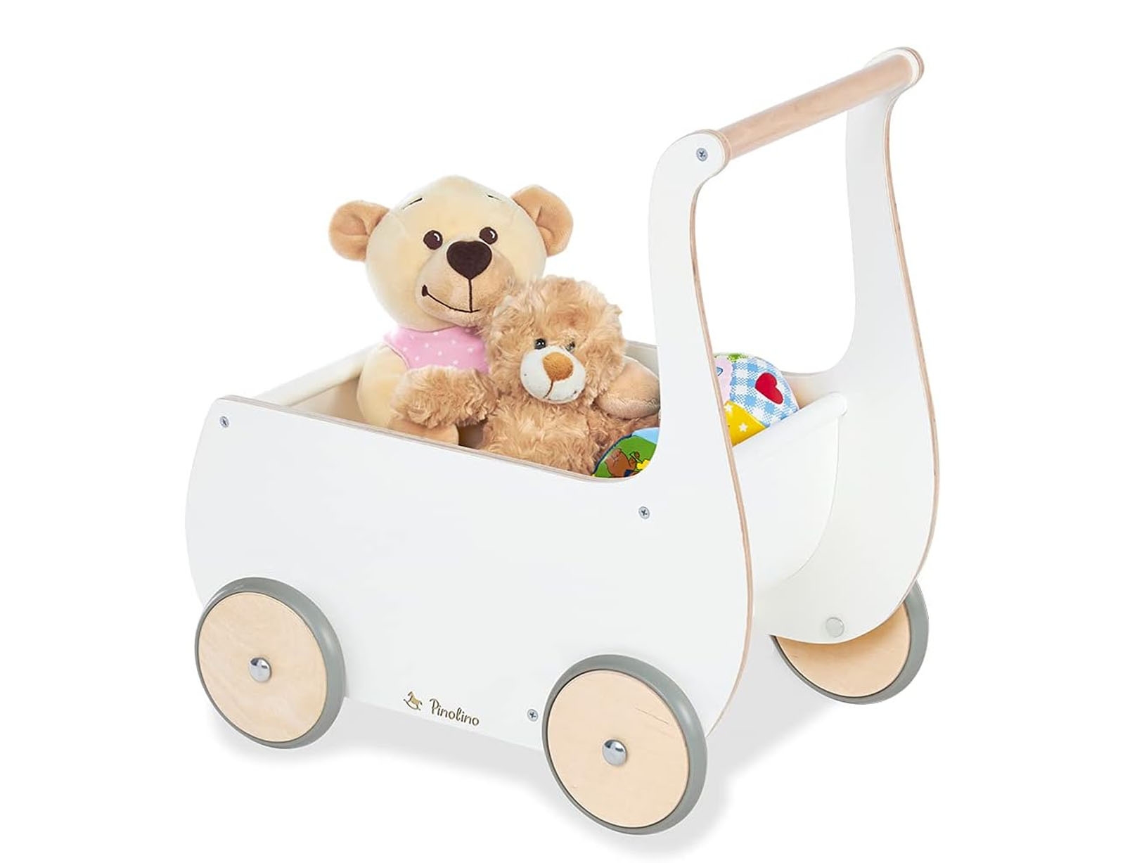 image_returner Ξύλινο Καρότσι για κούκλες Mette 46x34x50cm - Ηλικίες 1+ έτους - Λευκό - Image 1