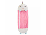 Παιδικός υπνόσακος Σχέδιο μονόκερου, Μετατρέψιμος, Mε Ενσωματωμένο μαξιλάρι, 50x130cm, Λευκό & Ροζ - Image 2
