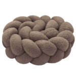 Πάντα πλεξούδα τριπλή χειροποίητη Boucle 200x18εκ. Brown - Image 4