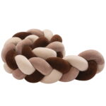 Πάντα πλεξούδα τριπλή χειροποίητη velvet 200x18εκ. Latte Mix - Image 5