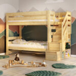 EVEREST Κουκέτα ΜΑΣΙΦ για στρώματα 200×90 με Σκαλοπάτια - Image 10