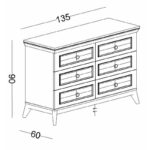 Συρταριέρα με 6 συρτάρια Alegra - Image 3