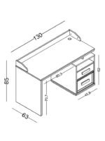 Γραφείο απλό Evon - Image 4