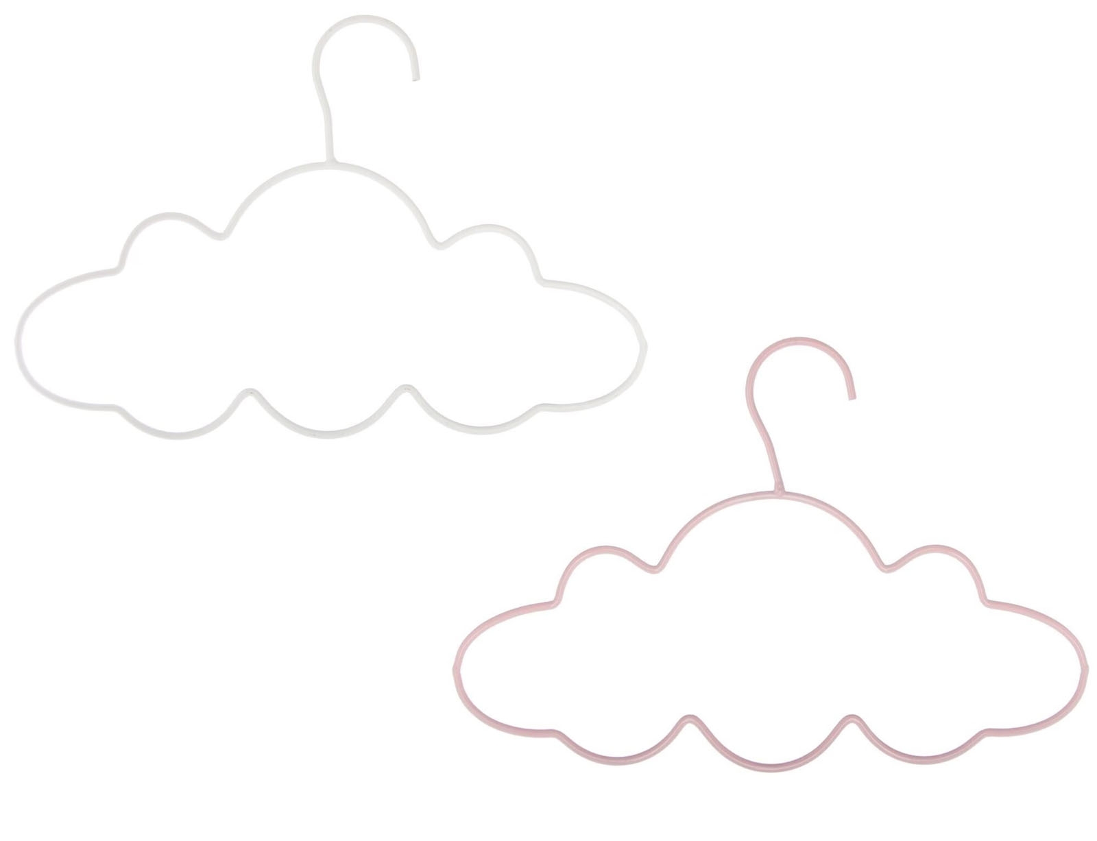 image_returner Μεταλλική κρεμάστρα Atmosphera - 3 τεμάχια - Λευκό/Ροζ - Image 1