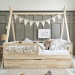 Tipi PLUS παιδικό κρεβάτι με στρογγυλό κάγκελο με συρτάρι ή δεύτερο κρεβάτι - Image 6