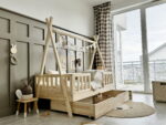 Tipi DUO PLUS παιδικό κρεβάτι με πλακέ κάγκελο και συρτάρι ή δεύτερο κρεβάτι - Image 2