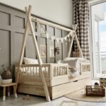 Tipi DUO PLUS παιδικό κρεβάτι με στρογγυλό κάγκελο και συρτάρι ή δεύτερο κρεβάτι