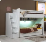 JOKER παιδική κουκέτα ΛΕΥΚΟ / ΛΕΥΚΟ για στρώμα 100 X 200 με ΣΚΑΛΟΠΑΤΙΑ (ΣΥΝΘΕΣΗ)