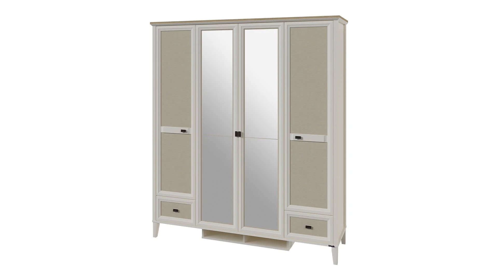 1 Τετράφυλλη ντουλάπα με καθρέφτη Orion - Image 1