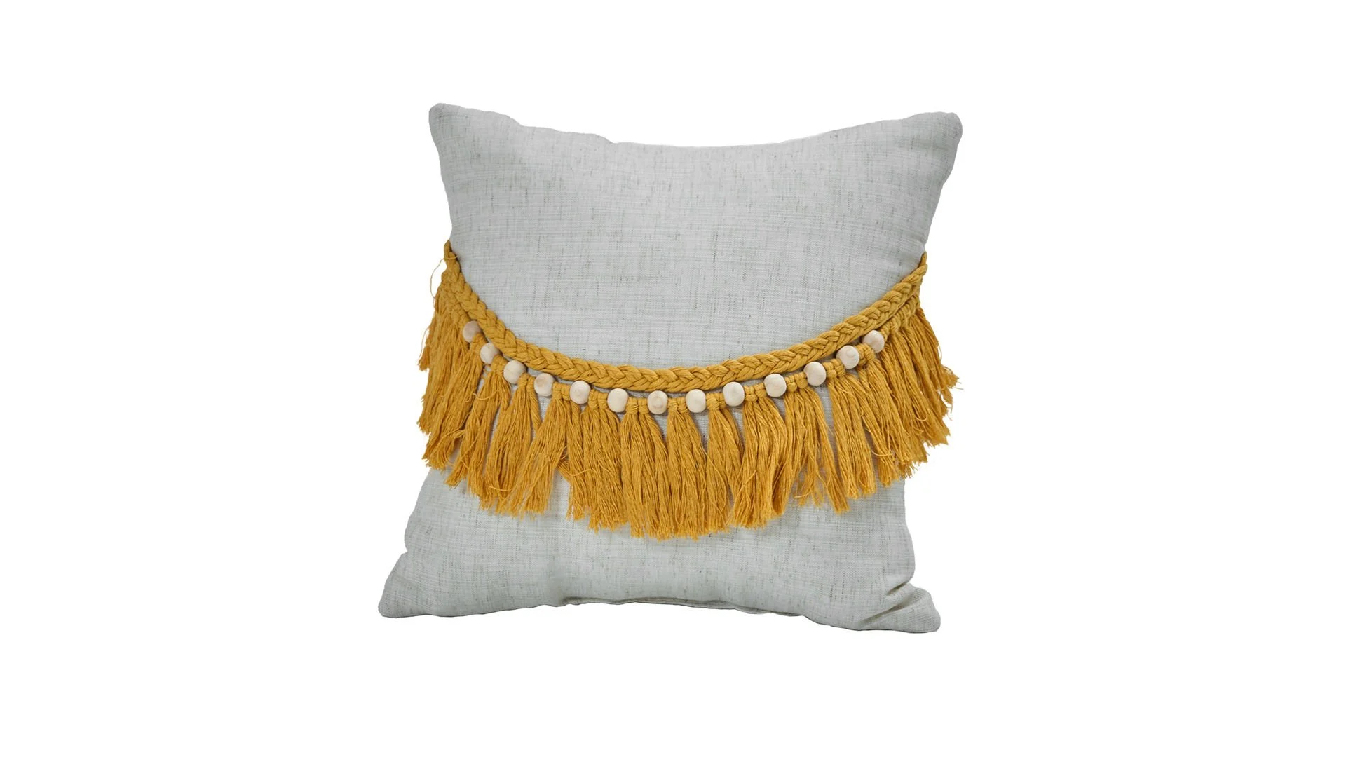 1 Διακοσμητικό Μαξιλάρι Holiday με κρόσια - Image 1
