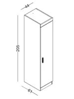 Ντουλάπα Μονόφυλλη Linda - Image 2