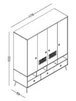 Τετράφυλλη ντουλάπα Nirvana - Image 3