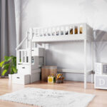 IVI Κουκέτα Loft με σκαλοπάτια ΜΑΣΙΦ ξύλο - Image 4