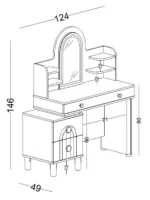 Τραπέζι Μακιγιάζ Bohemlife - Image 5