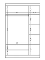 Τρίφυλλη ντουλάπα Linda - Image 5